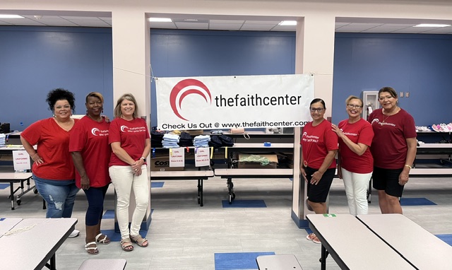 Faith Center back-to-school volunteers