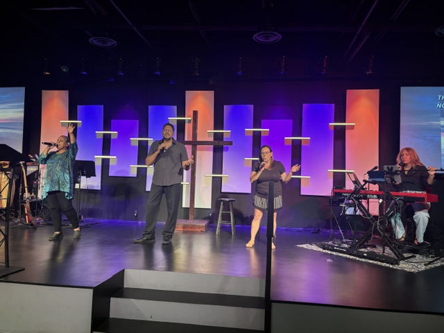 Wednesday night worship at The Faith Center